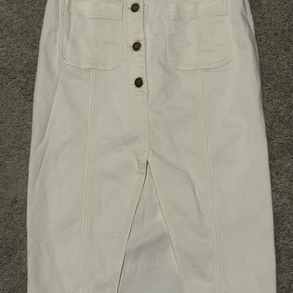 Ramy Brook Monica Denim Midi Dress in Ivory Sz: 28/6 - Picture 6 of 15
